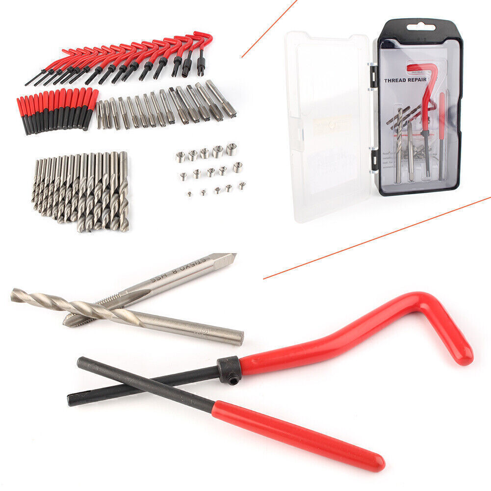 15pcs M12x1.5 Metric Thread Repair Insert Kit Helicoil Car Pro Coil