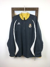 Vintage Adidas Real Madrid Reversible Jacket Soccer Track Top Fleece Mens Size L