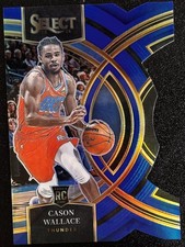 2023-24 Cason Wallace Panini Select SP /249 Die-Cut Blue Prizm Rookie Card . rookie card picture