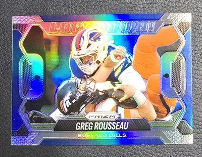 Greg Rousseau Lockdown Silver Holo 2025 Panini Prizm Card #9 Buffalo Bills
