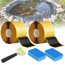 Pond Liner Seam Tape, Total 3" x 60' Double Sided Butyl Rubber Tape Kit, Wate...