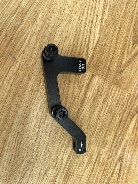 Disc brake adapter for 203mm rotors - rear
