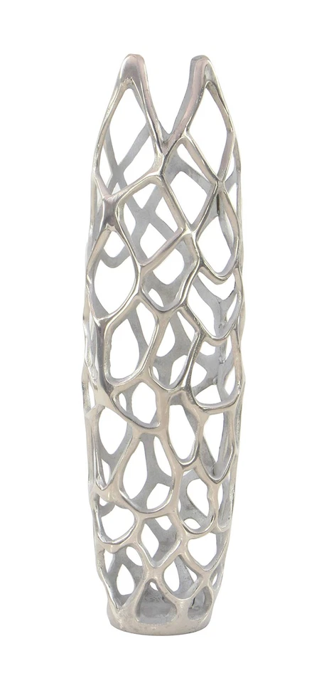 Aluminum Metal Decorative Vase Cutout Coral Centerpiece Vase, Vase for Home D... - Image 3 of 4