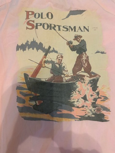 Polo Ralph Lauren Sportsman Hemd Medium Herren Rosa Angeln Arbeitshemd Custom Fit