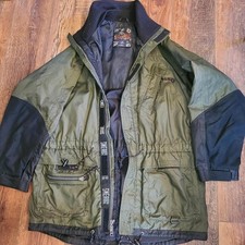 Xenous Road Gear Jacket Olive Green Black Colorblock Drawstring Coat