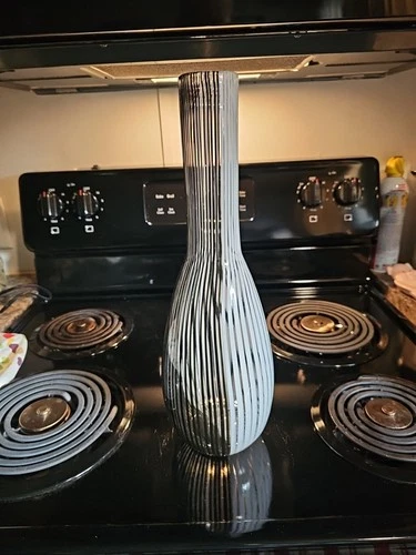 MCM Dino Martens Mezza Filigrana for Aureliano Toso Murano Glass Vase Italy 16"