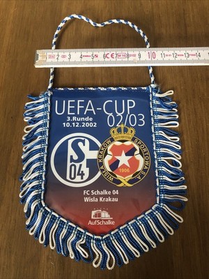 FC Schalke 04 x Wisla Krakow Uefa Cup 2002 Wimpel/Pennant/Fanion