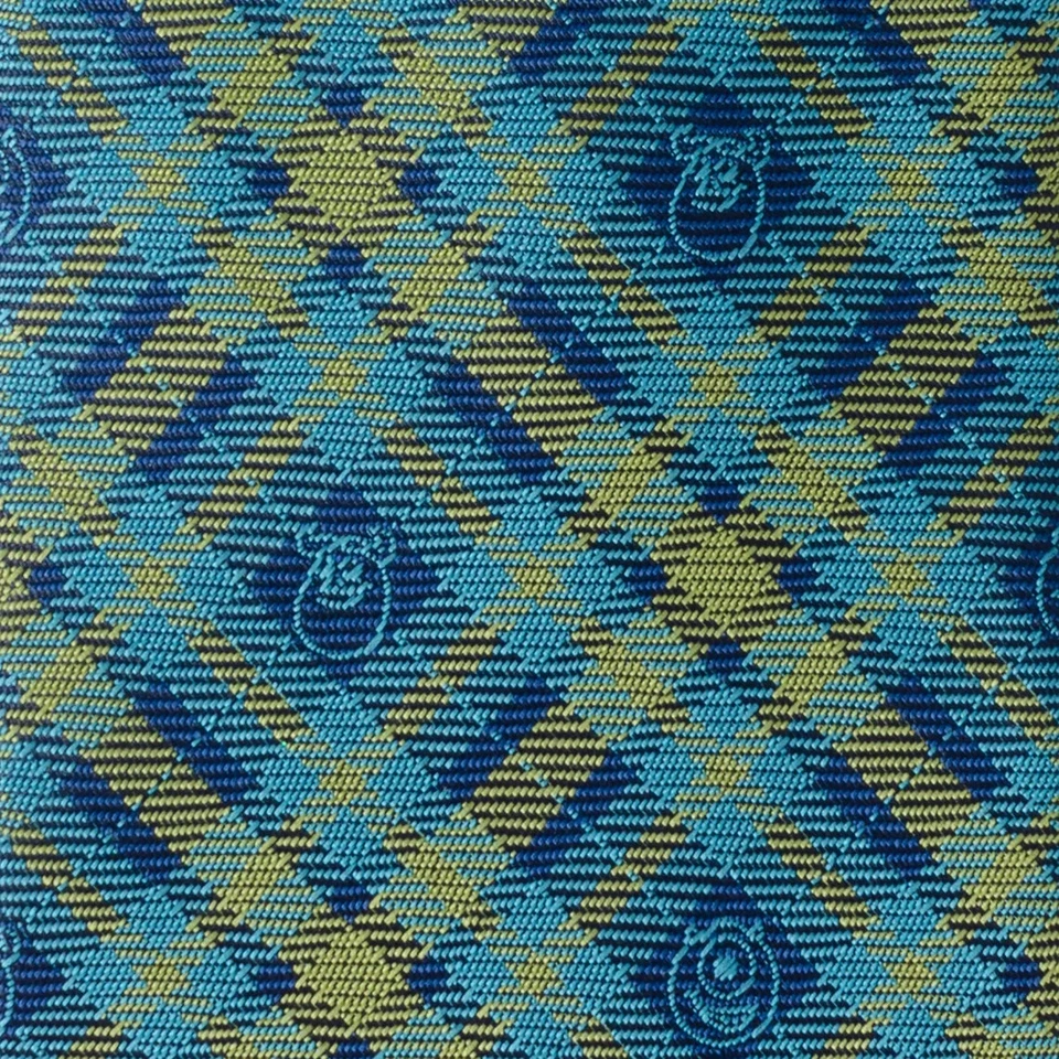 Disney Pixar Monsters Inc. Corbata de cuello a cuadros azul y verde para hombre Foto 4 de 4