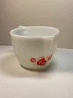 Vintage Mckee 2 Cup White Milk Glass Measuring Pitcher “Red Sail Boat”