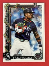 Julio Rodriguez 2025 Topps Holiday (SP) Xmas Present & Necklace Image #H186