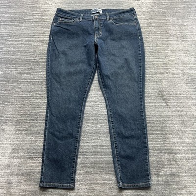 Levi s Signature Jeans Size 16 S/C Womens Modern Skinny Mid Rise Blue Denim