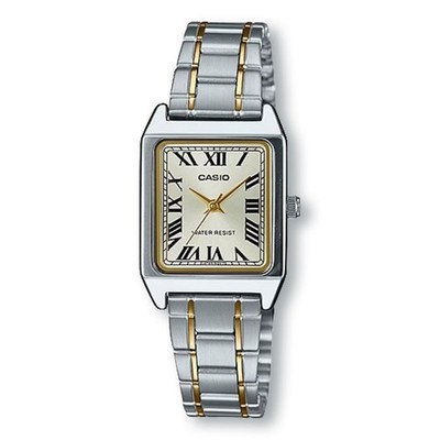 CASIO LTPV007SG-9B Classic Analog Stainless Steel Watch, Silver/Gold