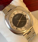 1970'S VINTAGE SEIKO WATCH 7005-8150 BULLSEYE MEN TWO TONE GRAY STUNNING 40MM