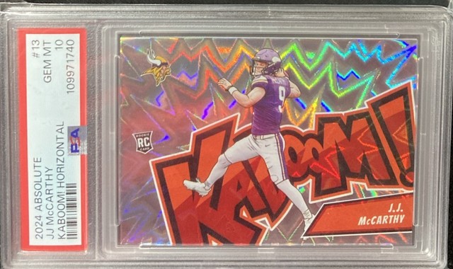 2024 Panini Absolute - Kaboom! Horizontal J.J. McCarthy #13 (RC) PSA 10