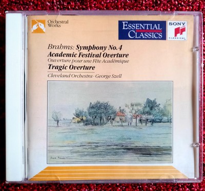 Brahms SYMPHONY NO. 4 AKADEMISCHE OUVERTÜRE TRAGISCHE OUVERTÜRE George SZELL...