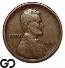 1911-S Lincoln Cent Wheat Penny, San Francisco Issue