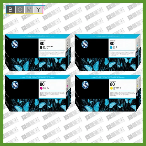 Original HP 80 Printhead or Cleaner Unit Black and Colours