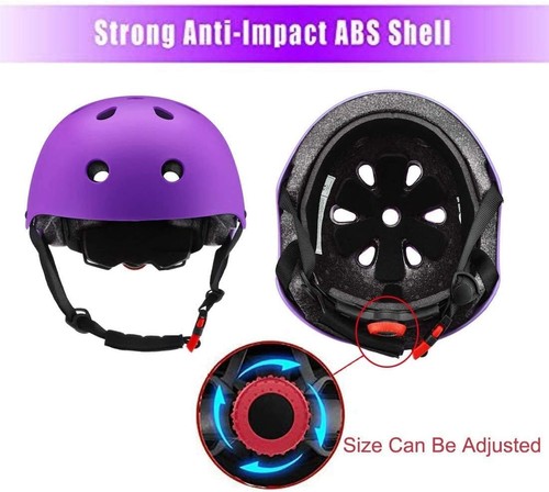 	Casco ajustable para edades de 5-16 niños pequeños niños niñas jóvenes equipo de protección	 - Imagen 3 de 6