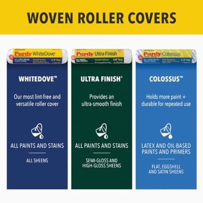 Purdy White Dove Woven 3/8 in. x 9 in. W Paint Roller Cover For Smooth Surfaces