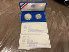 1986 statue of liberty 2 coin set