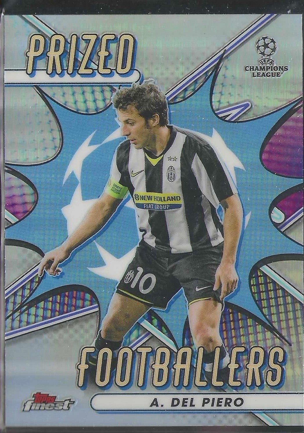 Alessandro Del Piero #PF-1 Soccer Cards 2022 Topps Finest UEFA Club Competitions Prized Footballers trading card — raw and PSA graded price guide