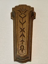 1981 Scissors Holder Flowers Wood Look Vtg Homco Wall Pocket Vase USA