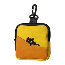 Small Coin Purse Portable Cat Bag with Keyring Small Wallet Coin