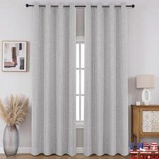 Thick Blackout Curtains Noise Reducing Thermal Insulated Grommet Panels New