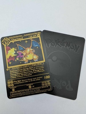 metal pokemon cards ebay Pokmon TCG Pokmon Card VS Rare Individual Collectible Card Game for sale holofoil pattern or surface detail) This gold metal Pikachu is