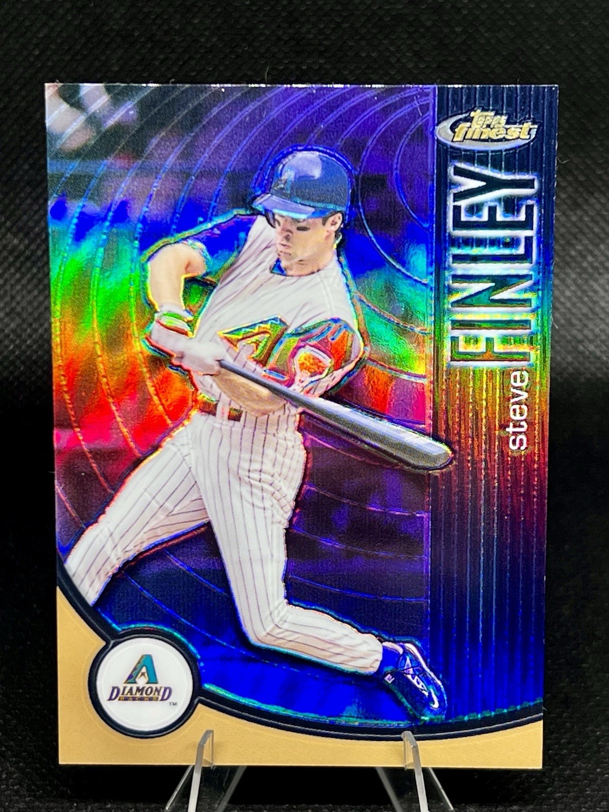 2001 Topps Finest - #19 Arizona Diamondbacks STEVE FINLEY Refractor 450/499 🐍✨