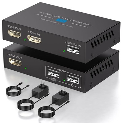 VEDINDUST 120M 400FT HDMI KVM USB Extender RJ45 USB Over Ethernet Übertragung