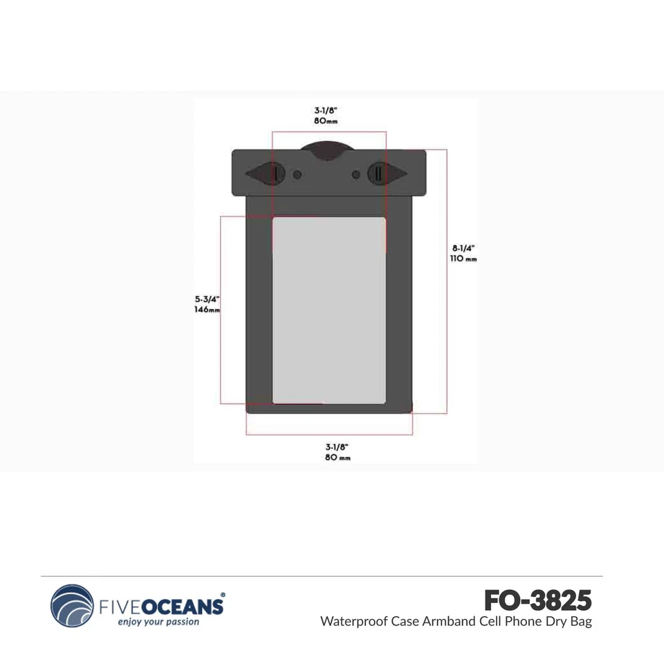 Five Oceans Universal Waterproof Smart Phone Case, Camo FO3825 - Image 2 of 2
