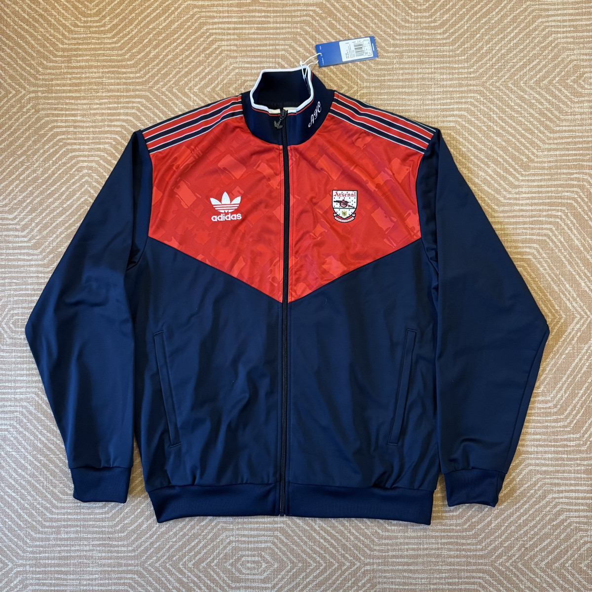 1990 90/92 LARGE Adidas Originals Arsenal GUNNERS Track Top 1990 90/92 LARGE Adidas Originals Arsenal GUNNERS Track Top