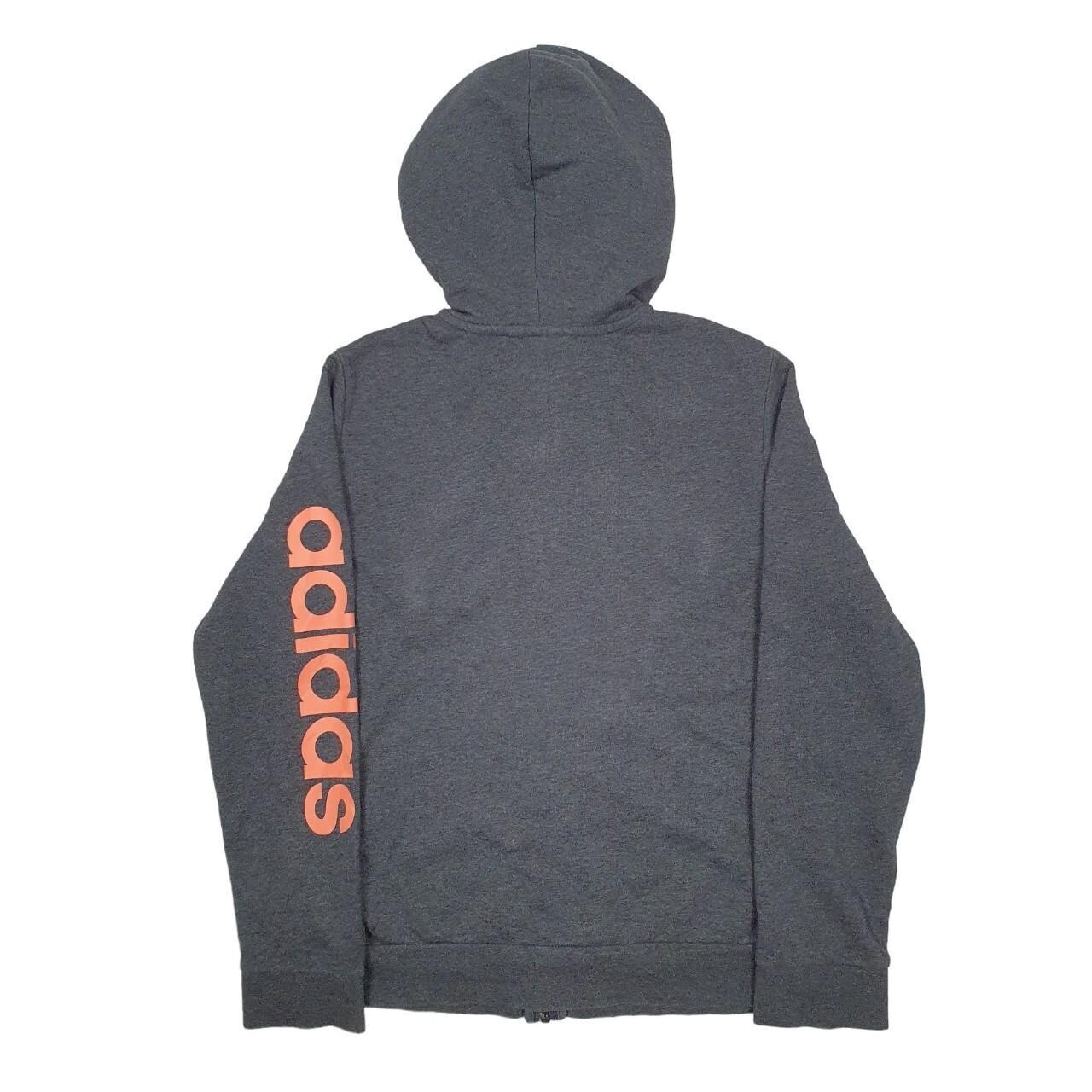 ADIDAS Full zip Spellout Cotton Jumper Sweatshirt Womens M image 3