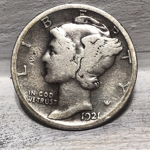 1921-D Key Date Mercury Dime Looks Great Free Shipping A