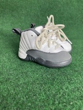 Nike Air Jordan 12 Retro BT Dark Grey White Toddler Size 4C 850000-160