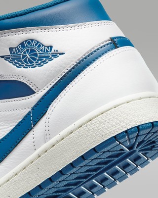 Nike Air Jordan 1 Mid SE Sneakers Shoes White/Industrial  display picture 2