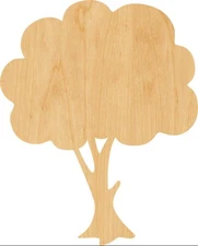 Apple Tree Laser Cut Out Wood Shape Craft Supply - Woodcraft Cutout