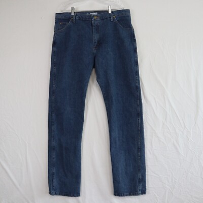 Wrangler Jeans Mens 38x36 47 Regular Fit Advanced Comfort Western Denim Blue