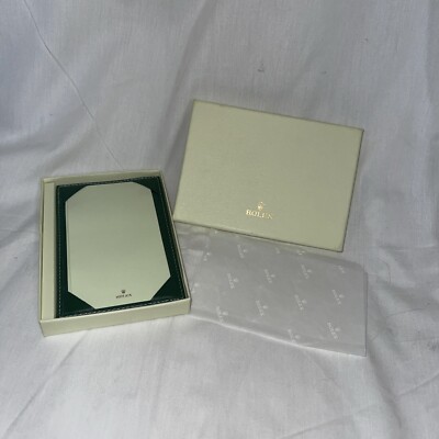 AUTHENTIC ROLEX GREEN EMBOSSED NOTEPAD/CARD HOLDER BRAND NEW