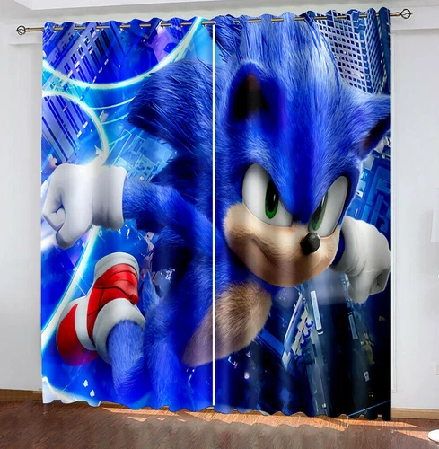 Tende per bambini 3D tende soniche camera da letto tende oscuranti tende anello occhiello superiore - Foto 13 di 21