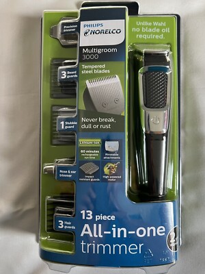 Philips Norelco Multigroom 3000 13 Piece All-in-one Cordless Trimmer NIB