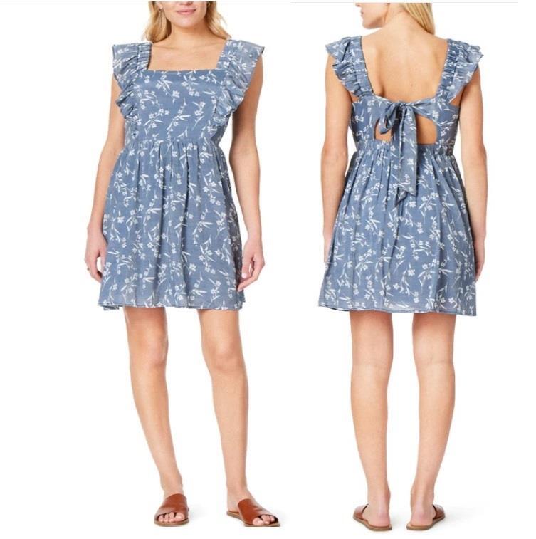 Womens Wallflower MORGAN FLORAL Flutter Sleeve Dress Size Medium