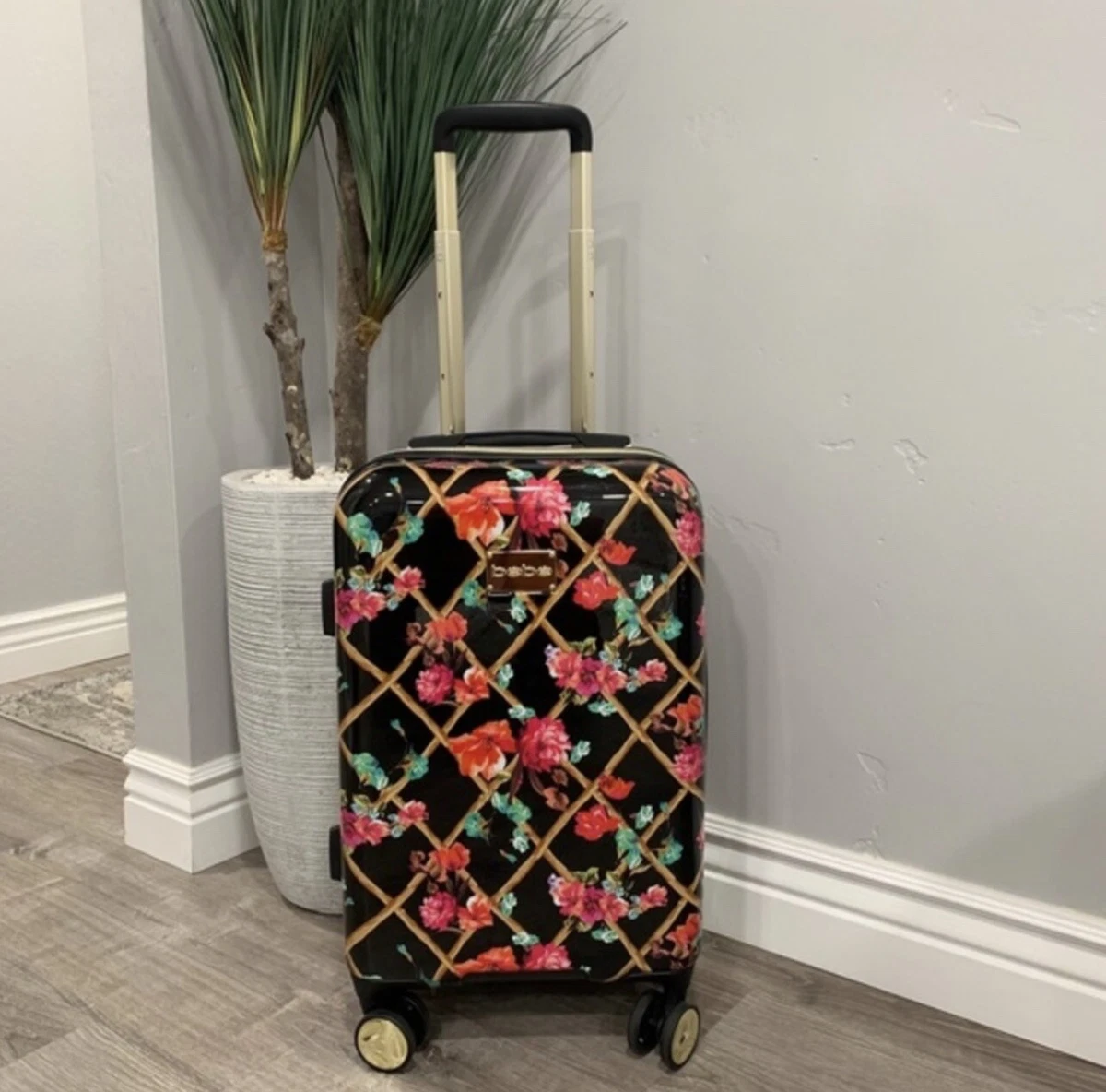 NWT Bebe Floral Print Collection Suitcase Luggage Travel Bag