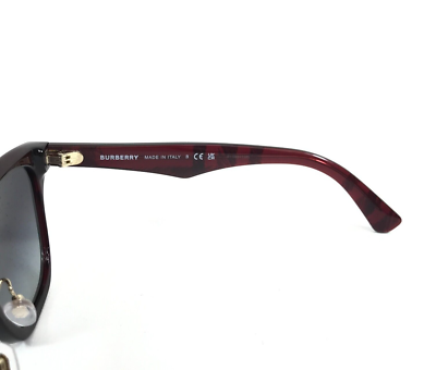 Burberry Sunglasses B4446-D 4115/8G Burgundy Check Frames w Gray