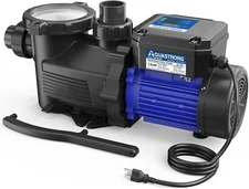 AQUASTRONG In/Above Ground Pool Pump 1.5 HP w/ Timer 115v w/ High Flow 8100 GPH