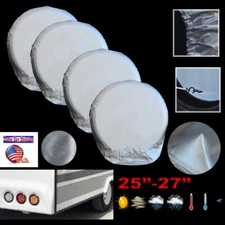 4pcs 25-27" RV Camper Trailer Wheel Tyre Tire Cover Breathable Weather Protector