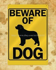 living room wall beware of dog metal tin sign