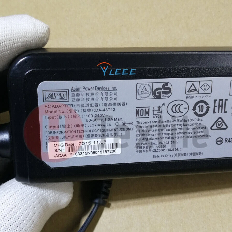 1PCS FOR APD power adapter Model:DA-48T12 12VDC4A Plug size 5.5 / 2.1mm - Image 2 of 4