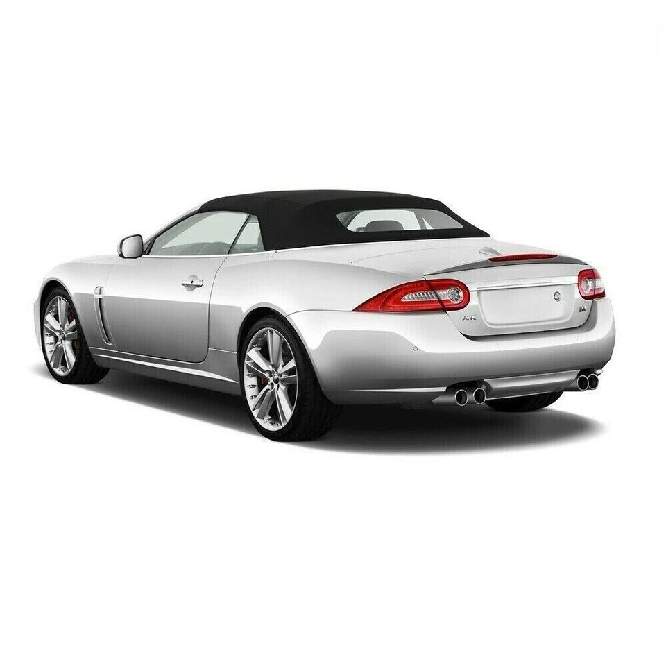 Se adapta a: Jaguar XK/XKR 2007-15 techo blando con DOT vidrio térmico cuarzo lona negra Foto 4 de 4